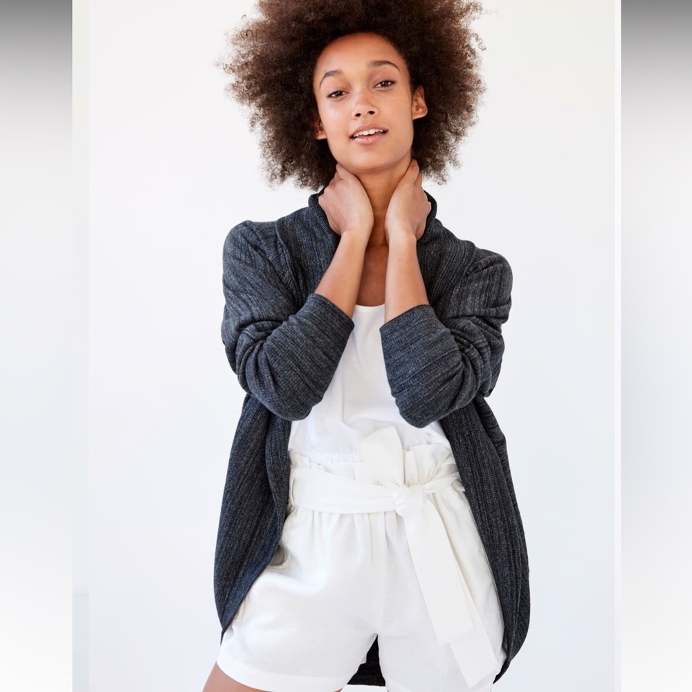 Wilfred Diderot Sweater - Space Dye Heathered Black